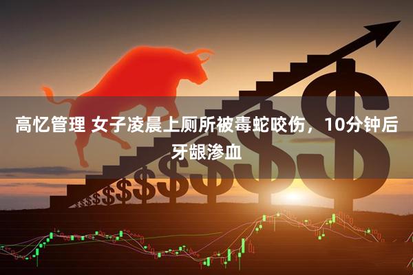 高忆管理 女子凌晨上厕所被毒蛇咬伤，10分钟后牙龈渗血
