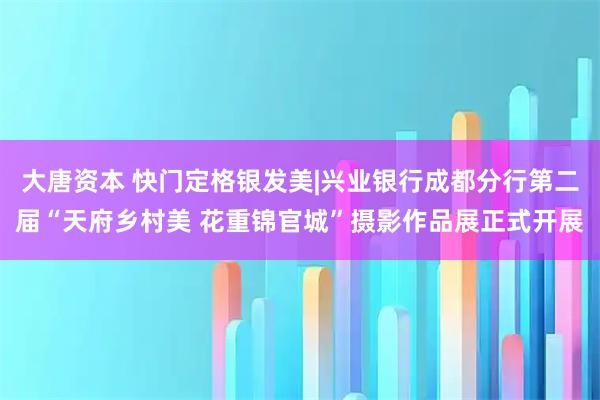 大唐资本 快门定格银发美|兴业银行成都分行第二届“天府乡村美 花重锦官城”摄影作品展正式开展