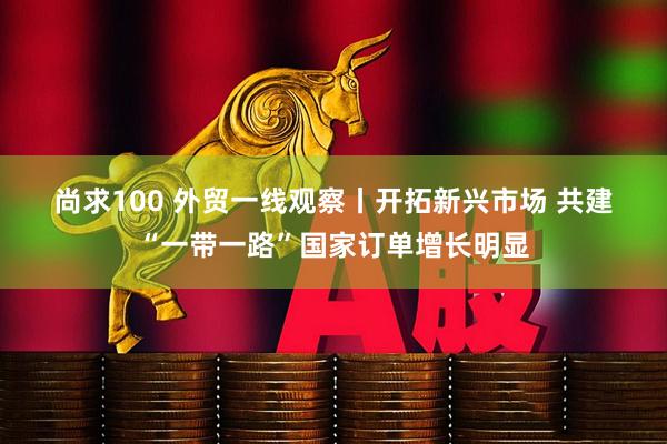 尚求100 外贸一线观察丨开拓新兴市场 共建“一带一路”国家订单增长明显